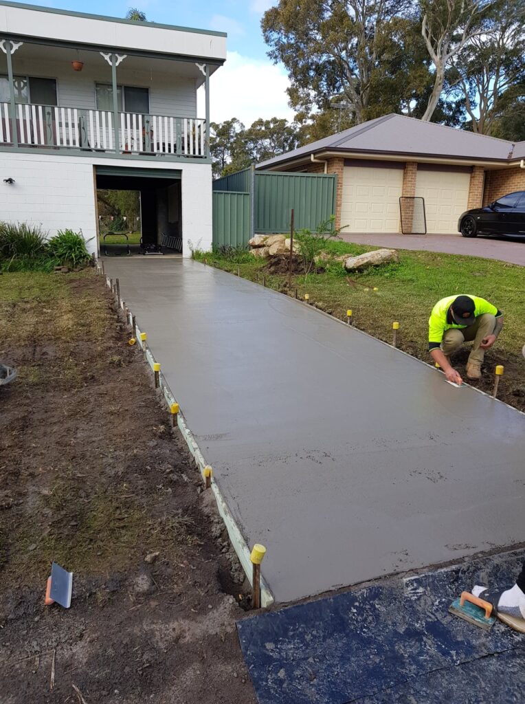 Driveway being built
