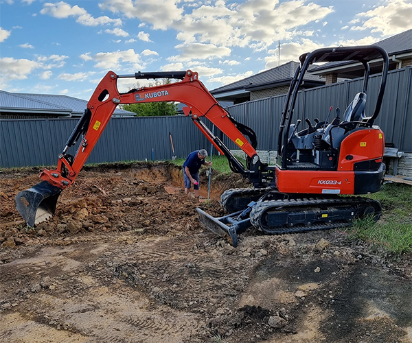 Earthworks in progress