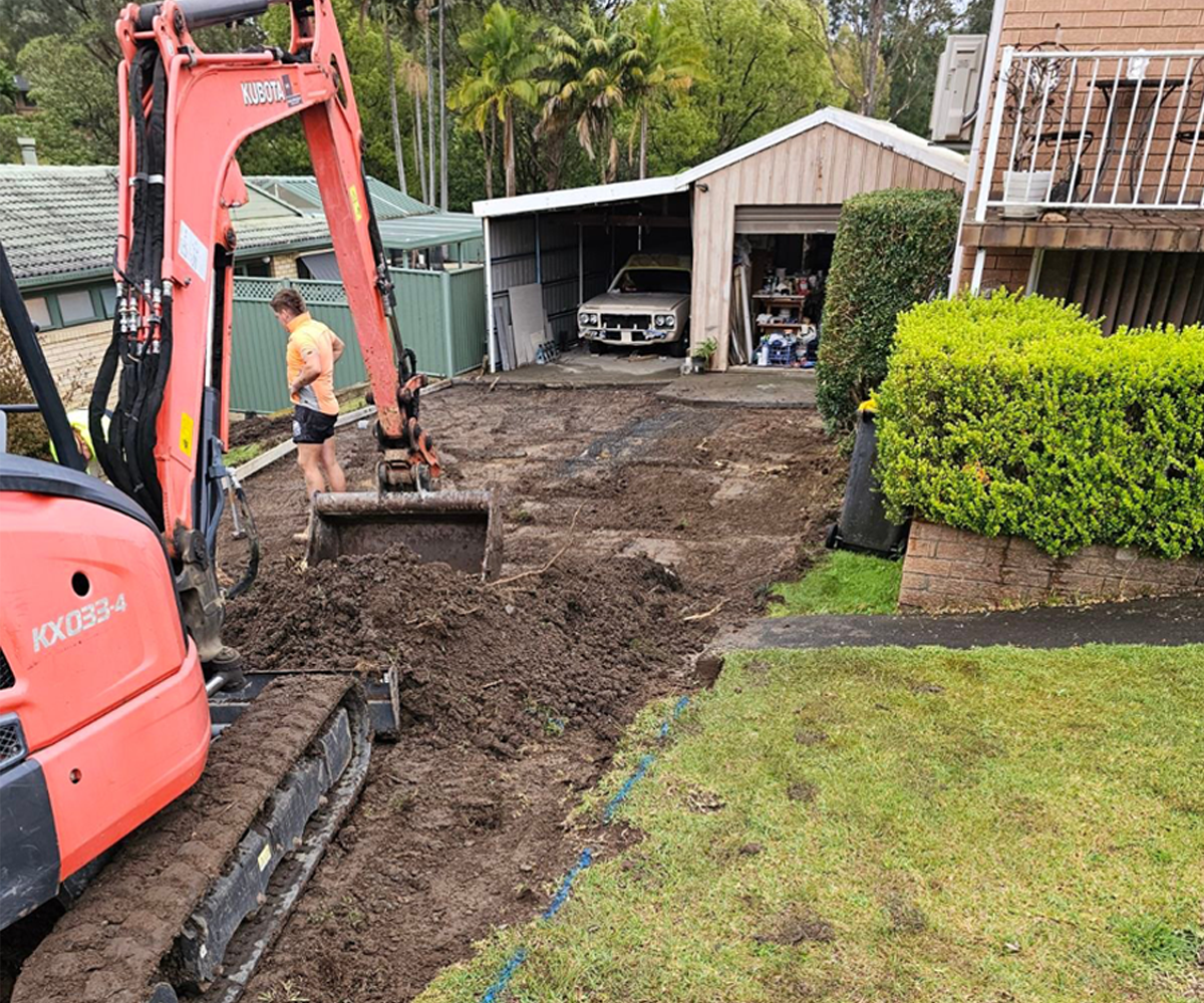 Excavating a Driveway