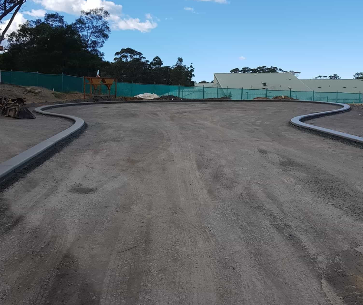 Kerbing just finished